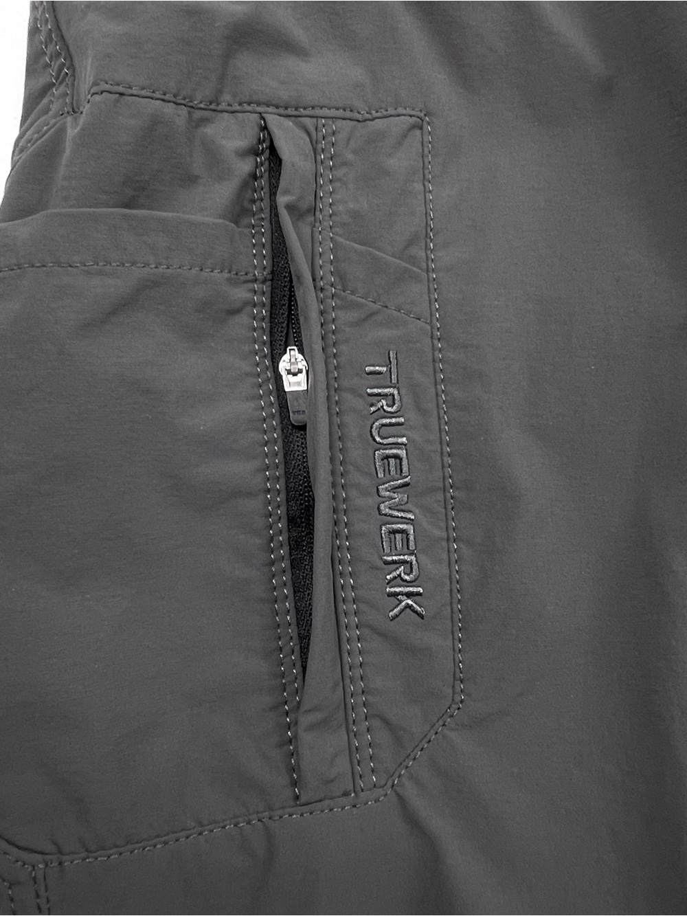 TRUEWERK T1 Women's Workpants Gray Zip Pockets Workwear Stretch Size 14 Long - Picture 3 of 13